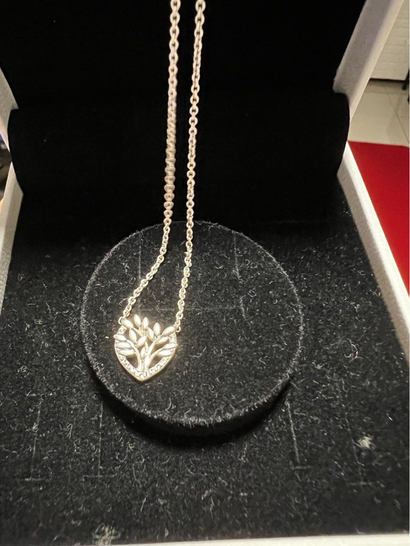 Heart family store tree collier necklace
