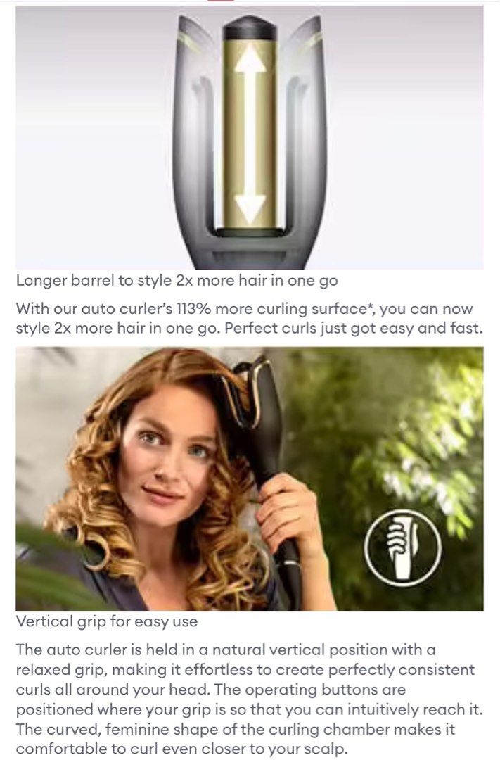 Philips Style Care Prestige Auto Curler, Beauty & Personal Care, Hair ...