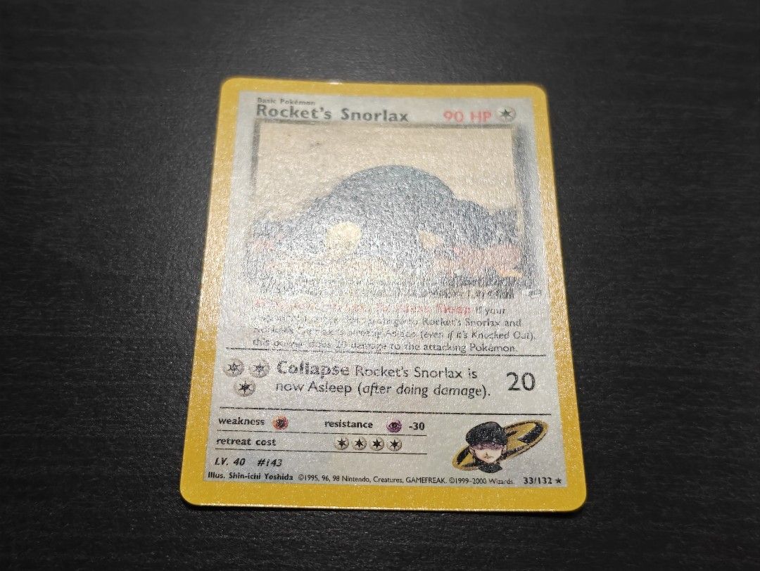 Pokemon Rocket Snorlax 33/132, Hobbies & Toys, Toys & Games on Carousell