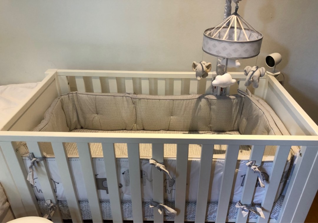 Pottery barn cot bumper on sale