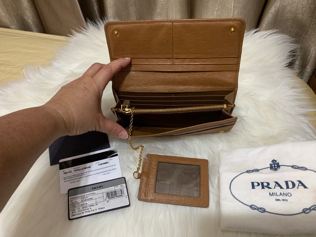 Prada card online holder with chain