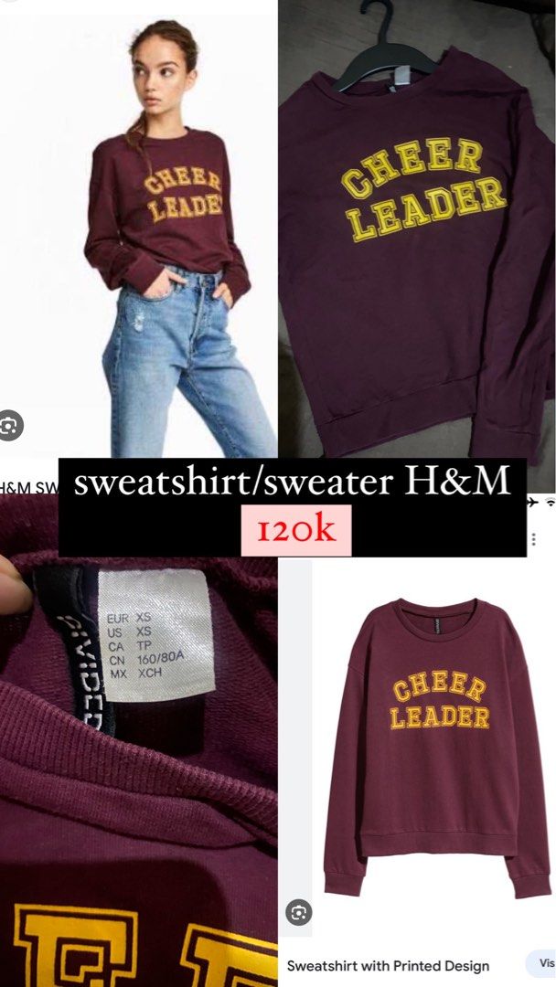 PRELOVED H M SWEATSHIRT SWEATER CHEER LEADER