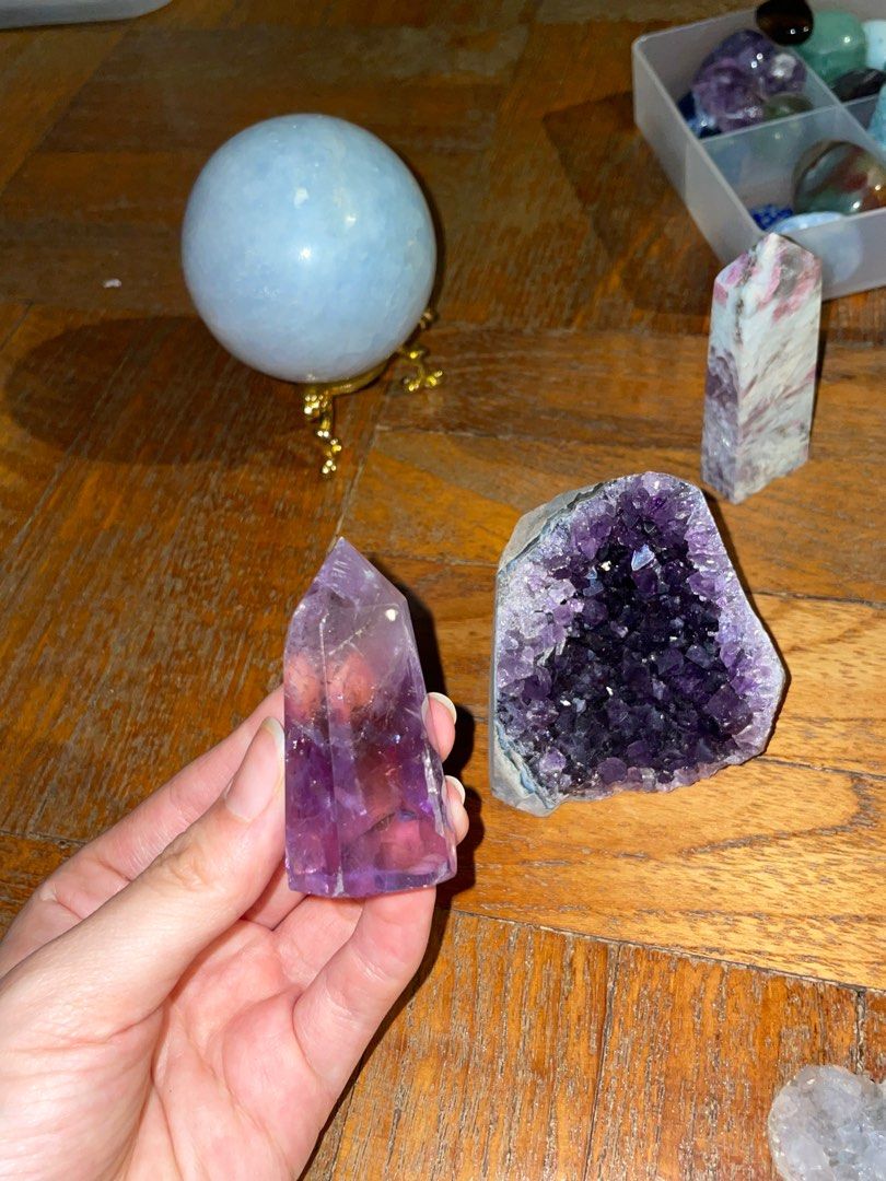 PURPLE CRYSTAL BUNDLE AMETHYST CLUSTER SPIRIT CACTUS QUARTZ AMETRINE CITRINE KUNZITE CARVINGS RAW