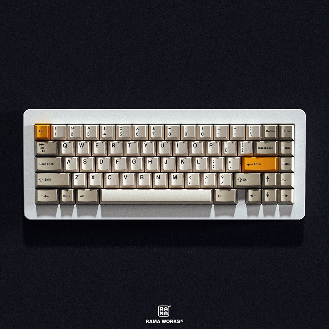 RAMA やわらか WORKS M65-B MILK 自作キーボード