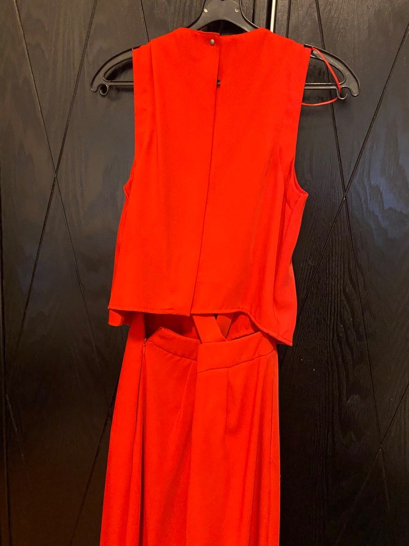 Red jumpsuit shorts store
