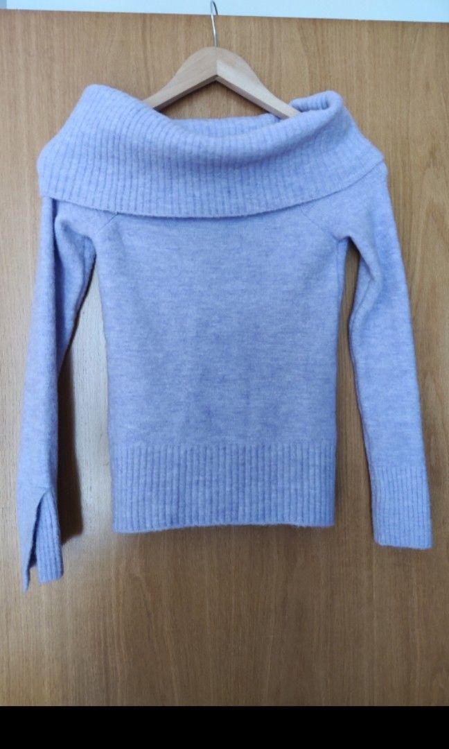 River Island knit long sleeve (Category: Coats, Jackets and Outerwear) located in Malabon City. Submitted by luckyfive (Listing ID 1265130627, Image 2). Description: River Island knit long sleeves off shoulder top brand new with tag, with stretch I think I paid £38 for this, but didn't get to wear 1st photo, reference when worn last photo is the exact color, very light lavender/lilac Labeled XS, fits XS- S more items listed everyday discount on m