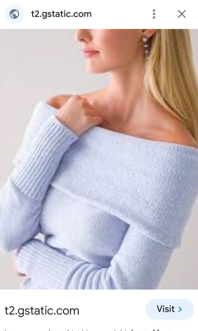 River Island knit long sleeve (Category: Coats, Jackets and Outerwear) located in Malabon City. Submitted by luckyfive (Listing ID 1265130627, Image 1). Description: River Island knit long sleeves off shoulder top brand new with tag, with stretch I think I paid £38 for this, but didn't get to wear 1st photo, reference when worn last photo is the exact color, very light lavender/lilac Labeled XS, fits XS- S more items listed everyday discount on m