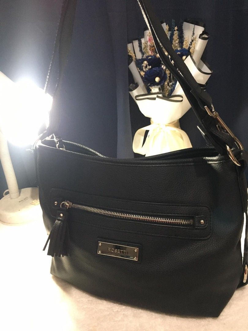 Rosetti black leather discount purse