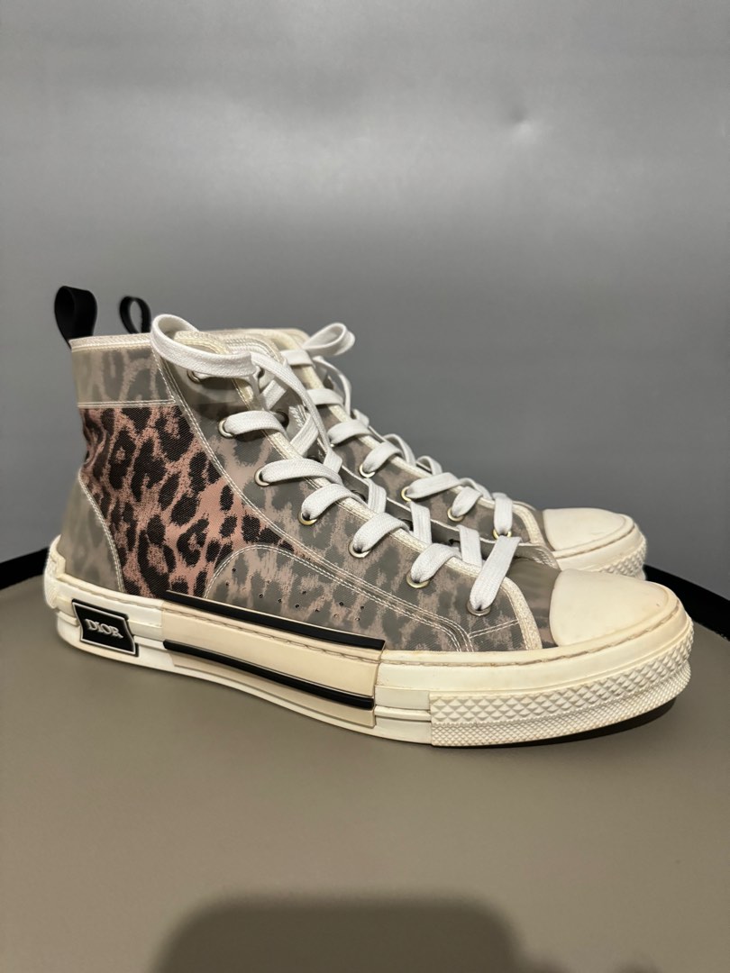 DISCOUNTED RTP 1 750 DIOR B23 HIGH TOP LEOPARD PRINT SNEAKER Luxury Sneakers Footwear on Carousell