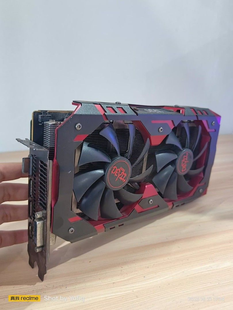 Rx580 8gb graphic video best sale card powercolor red devil nice