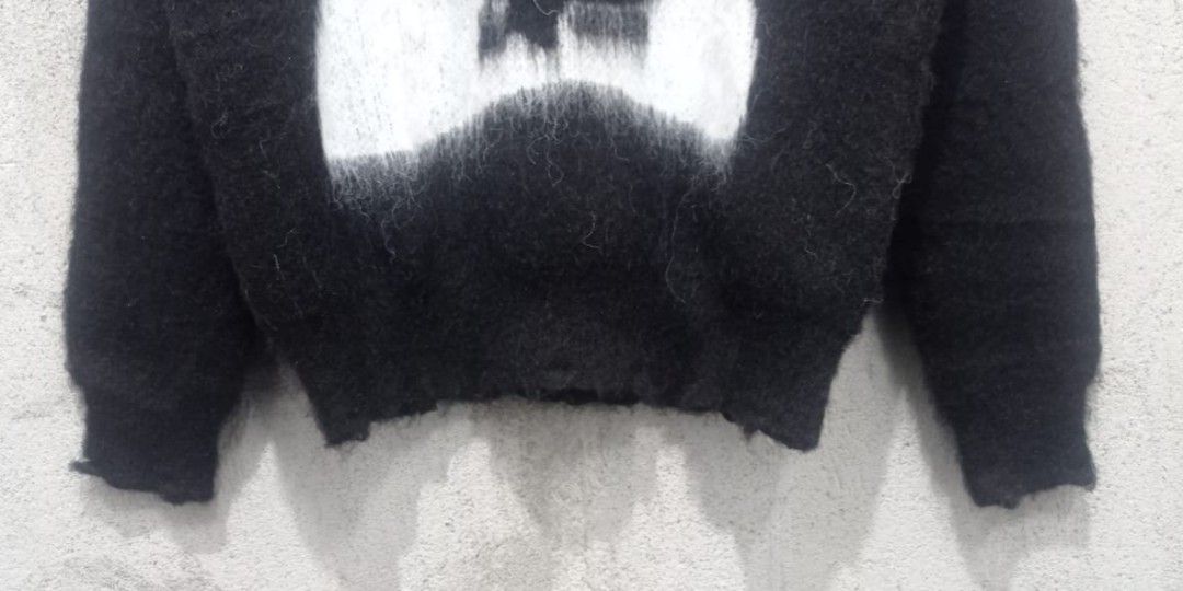 SAINT LAURENT PLAYBOY SWEATER IN MOHAIR, Fesyen Pria