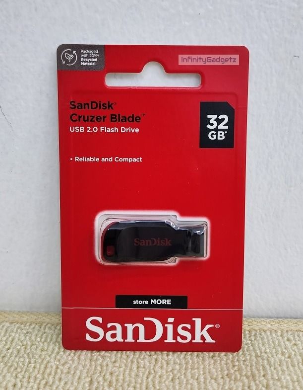Sandisk Cruzer Blade 32GB USB 2.0 Flash Drive (Category: Hard Disks & Thumbdrives) located in Manila. Submitted by infinitygadgetzph (Listing ID 1265025564, Image 2). Description: PRICES: 16GB - PHP 650 32GB - PHP 750 64GB - PHP 950 128GB - PHP 1450 -Authentic -Authorized Dealer of Sandisk -Sealed and Brand New -With 3 Months replacement warranty (Must keep the complete box/carton for warranty claim) SPECIFICATIONS & FEATURES: -Capacity: 32GB -US