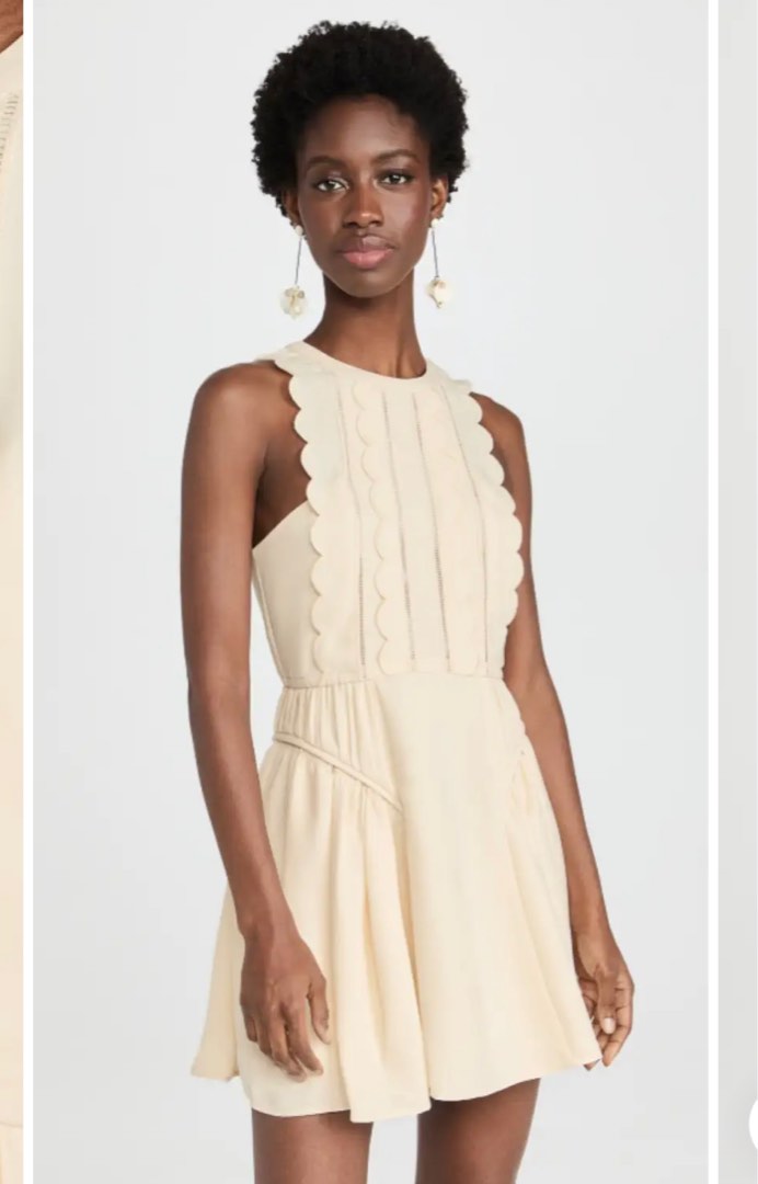 Self Portrait mini dress scallop detail Women s Fashion Dresses