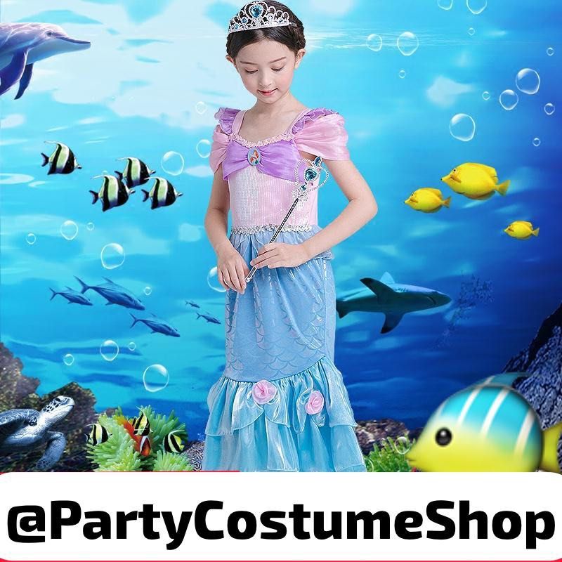 Little girl mermaid style dresses best sale