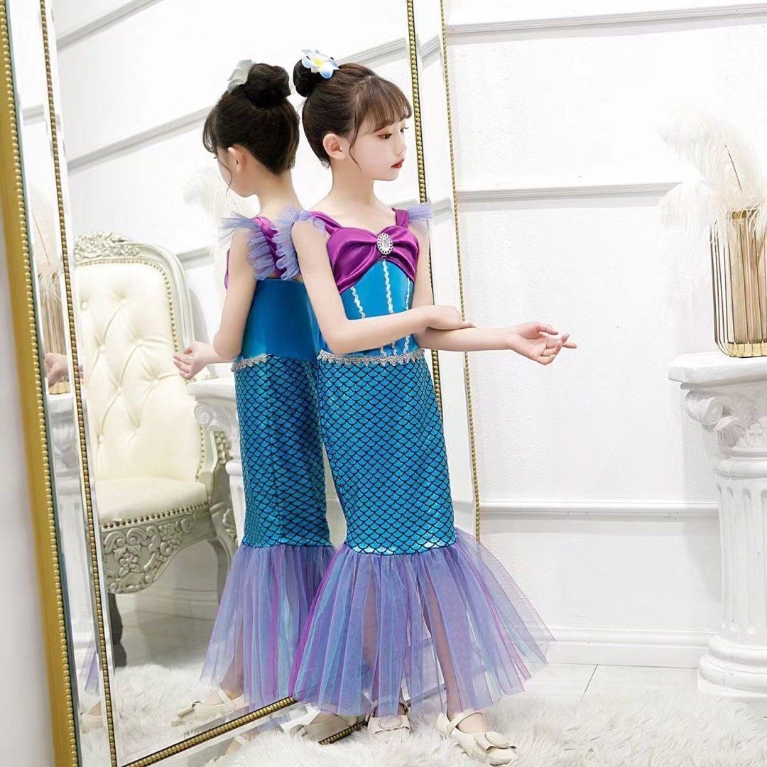 SG Ready Stock OFFER Brand New Kids Mermaid Dress Girls Ariel Mermaid Costume Disney Cartoon Birthday Party Princess Dress Up Christmas Party Dress Babies Kids Babies Kids Fashion on Carousell