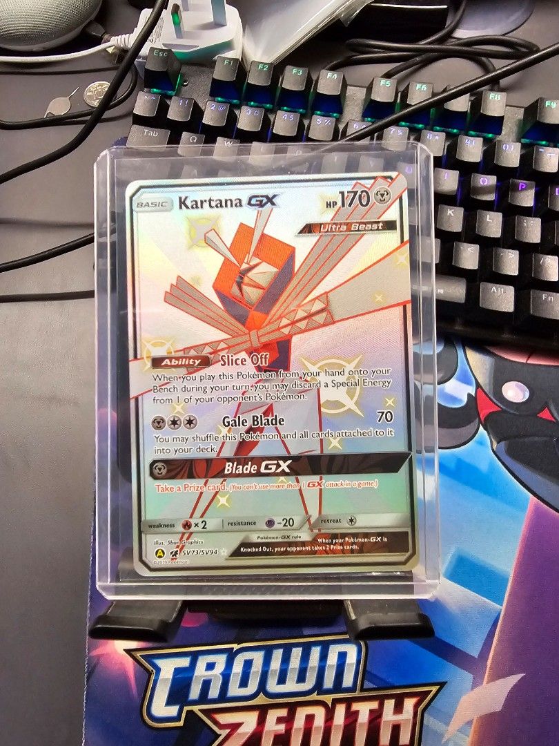 Pokémon Kartana GX Rainbow Rare Mint Condition
