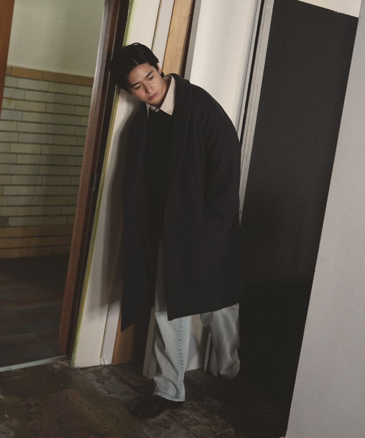 【美品M】shiun WOOL SHAWL COLLAR COAT shiun(シウン) ONLINE STORE / OUTER / COAT