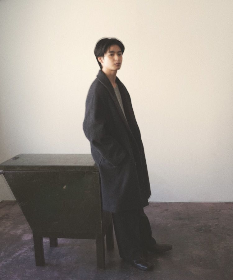【美品M】shiun WOOL SHAWL COLLAR COAT shiun WOOL SHAWL COLLAR COAT, 他的時尚, 外套、夾克、大衣在