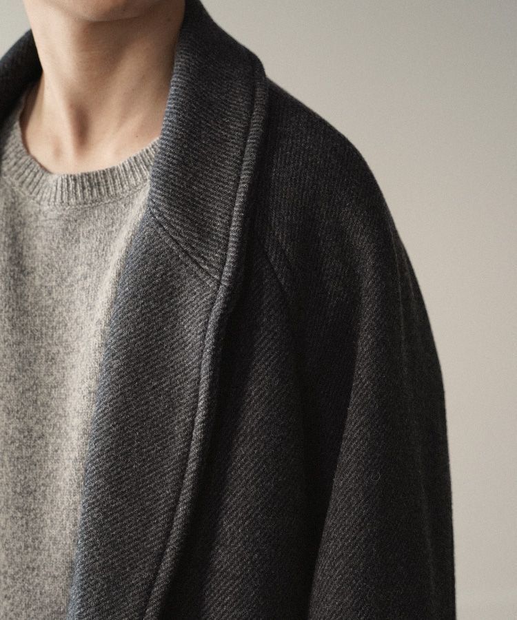 美品　shiun/シウン WOOL SHAWL COLLAR COAT【S】 Carlson Shawl Collar Coat – La Garçonne