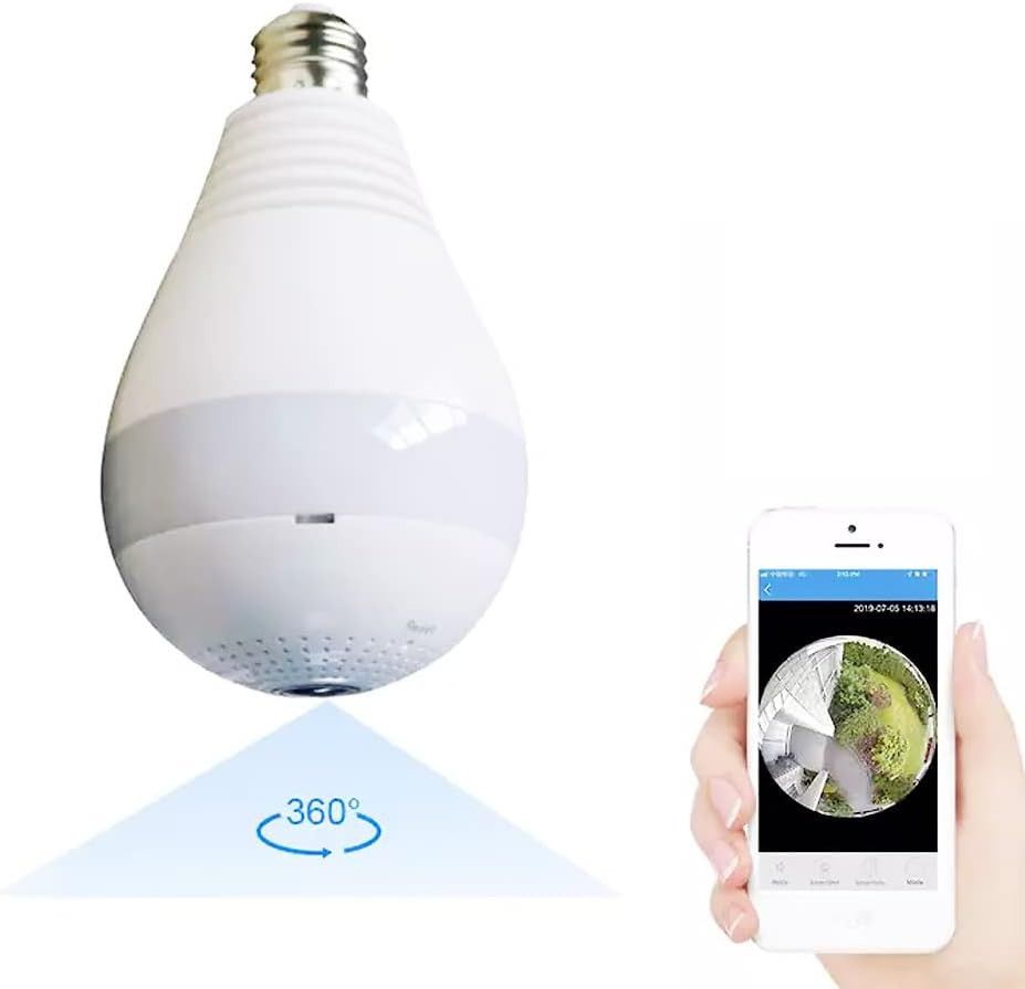 Smart panoramic bulb 360 camera app discount