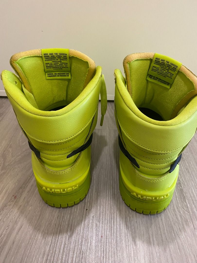 Nike air force 1 cheap high neon yellow green