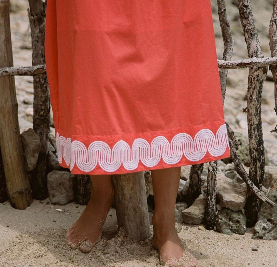 steele orange dress Madelina Dress in Carnivale Stripe | steele label