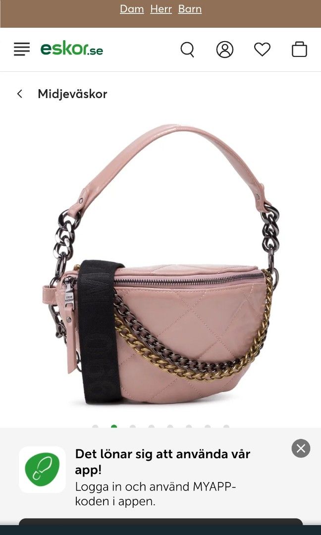 Steve Madden Bmargie Bum Bag two way in Blush colour
