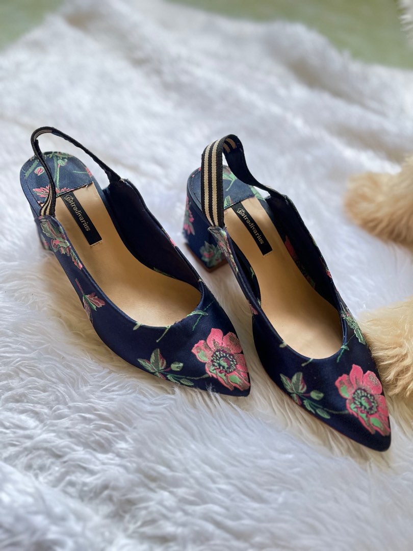 Floral hotsell blue heels