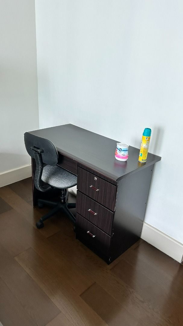 STUDY/COMPUTER TABLE W/ CHAIR (SET), Furniture & Home Living, Furniture ...