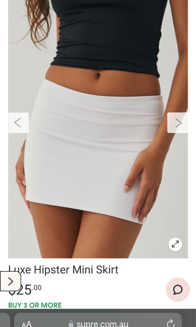 Supre white mini skirt Women s Fashion Bottoms Skirts on Carousell