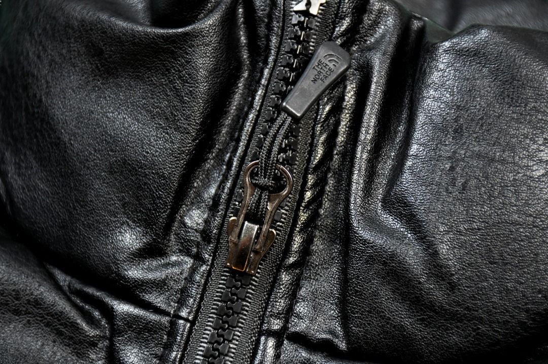 Supreme x The North Face 17fw Leather Nuptse Jacket 北面皮質羽絨服