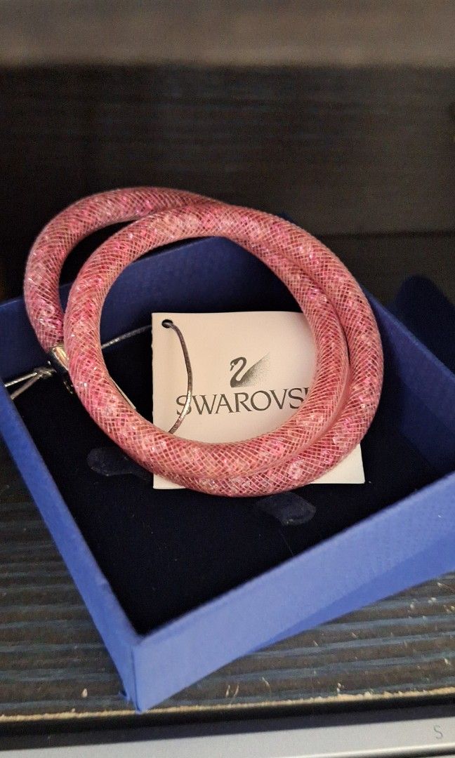 Swarovski stardust pink new arrivals double bracelet