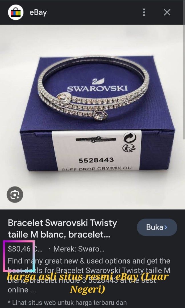 Swarovski twisty cuff on sale drop cry