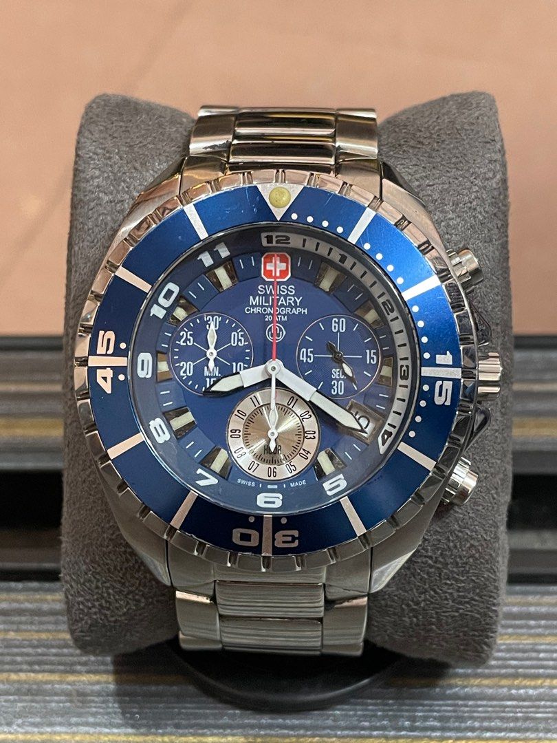 Swiss Military Hanowa Chronograph Blue Bezel