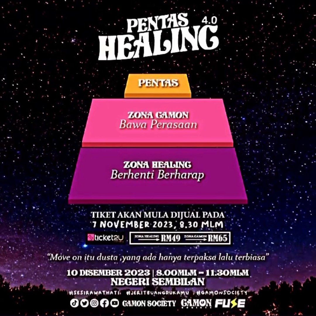 TICKET PENTAS HEALING 4.0 (ZONA HEALING), Tickets & Vouchers, Event