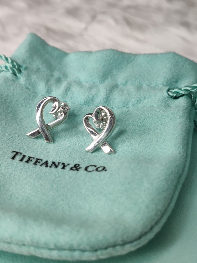 Tiffany and co discount heart stud earrings