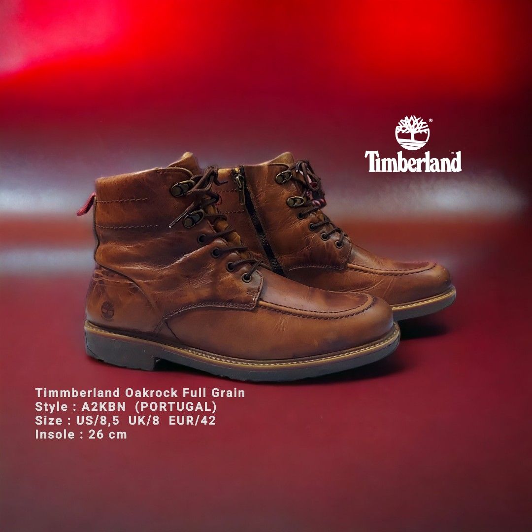 Timberland Boots inc Waterproof Oak Rock Genuine with Zipper Leather  Brown Size 42