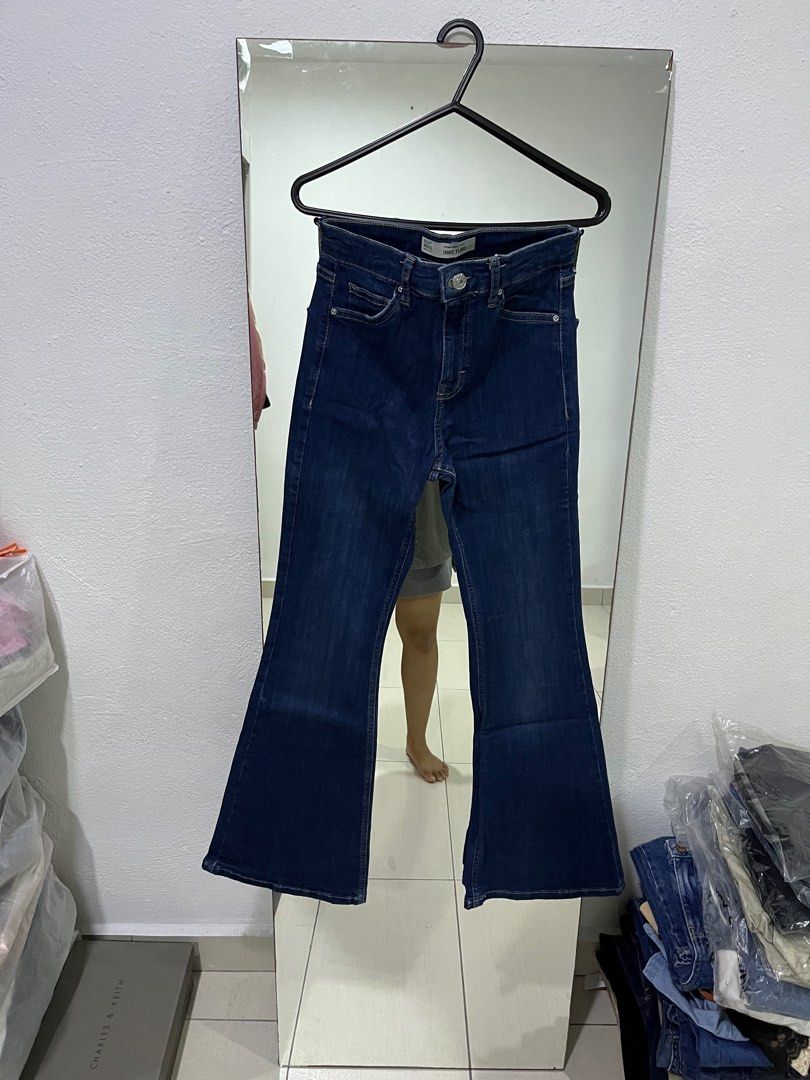 Topshop Petite Flared Jamie Jeans Women s Fashion Bottoms Jeans
