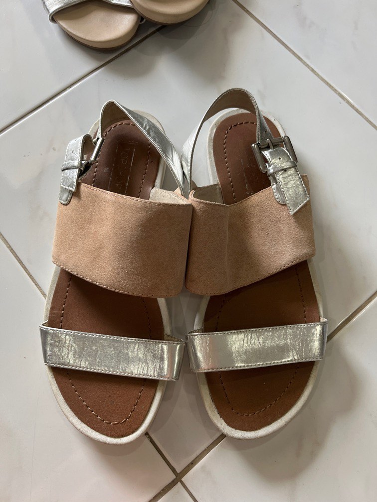 Topshop discount silver sandals