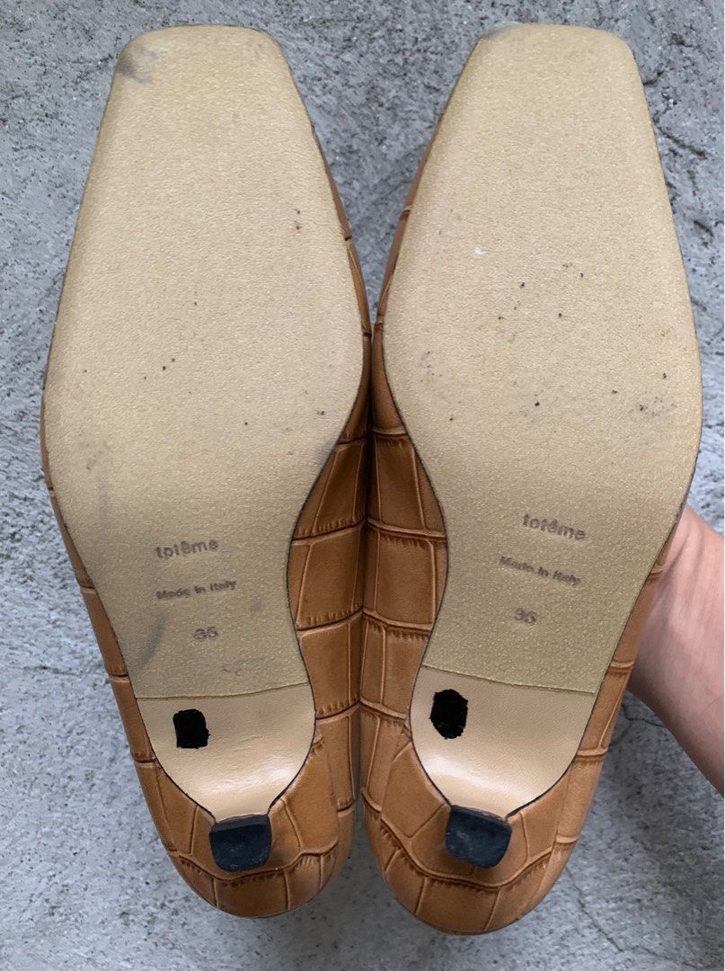 Toteme the mule beige croco discount