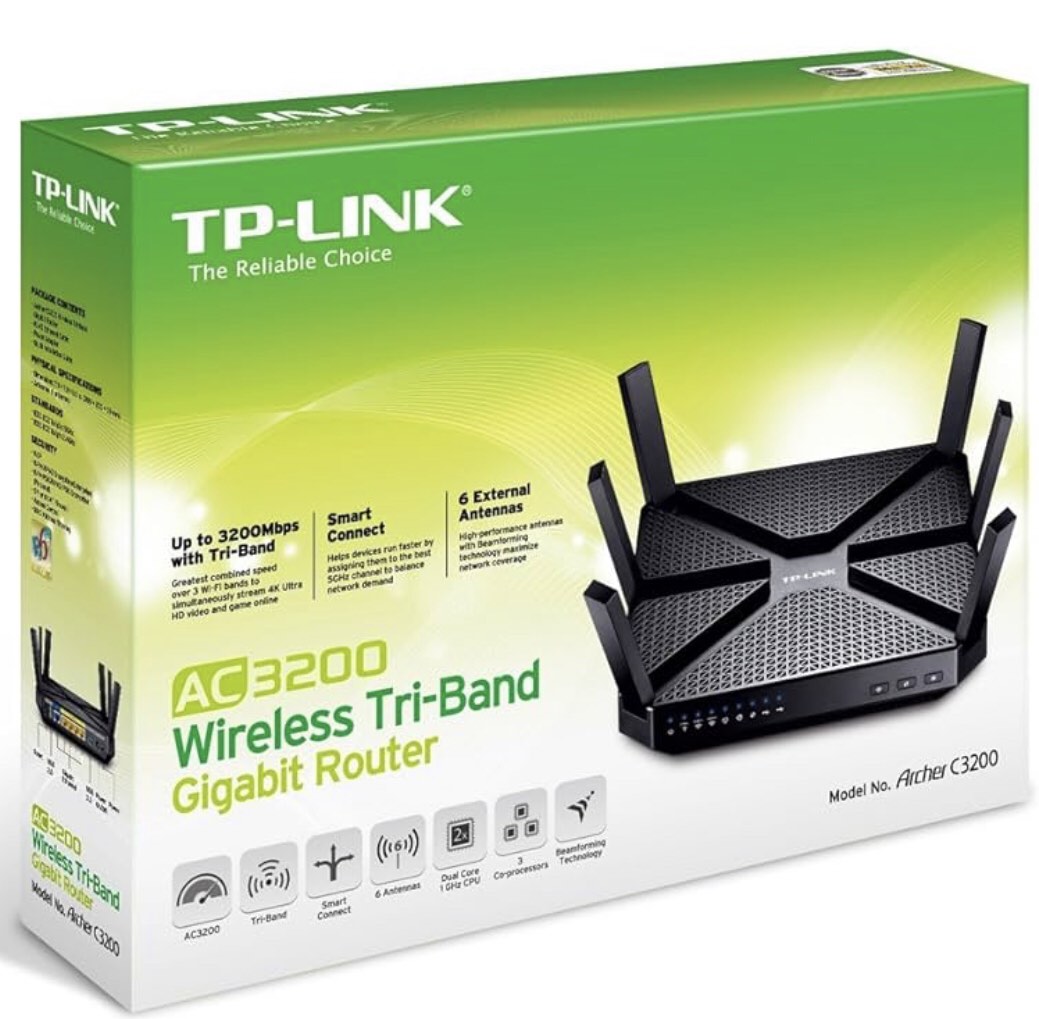 TP-Link Archer C3200/ AC3200 Wireless Tri-Band Gigabit Router ...
