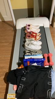 treadmill, shoes, sports apparel