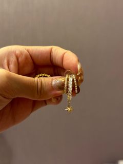 Triple hoops earrings 三圈耳環碎石64208958263553110