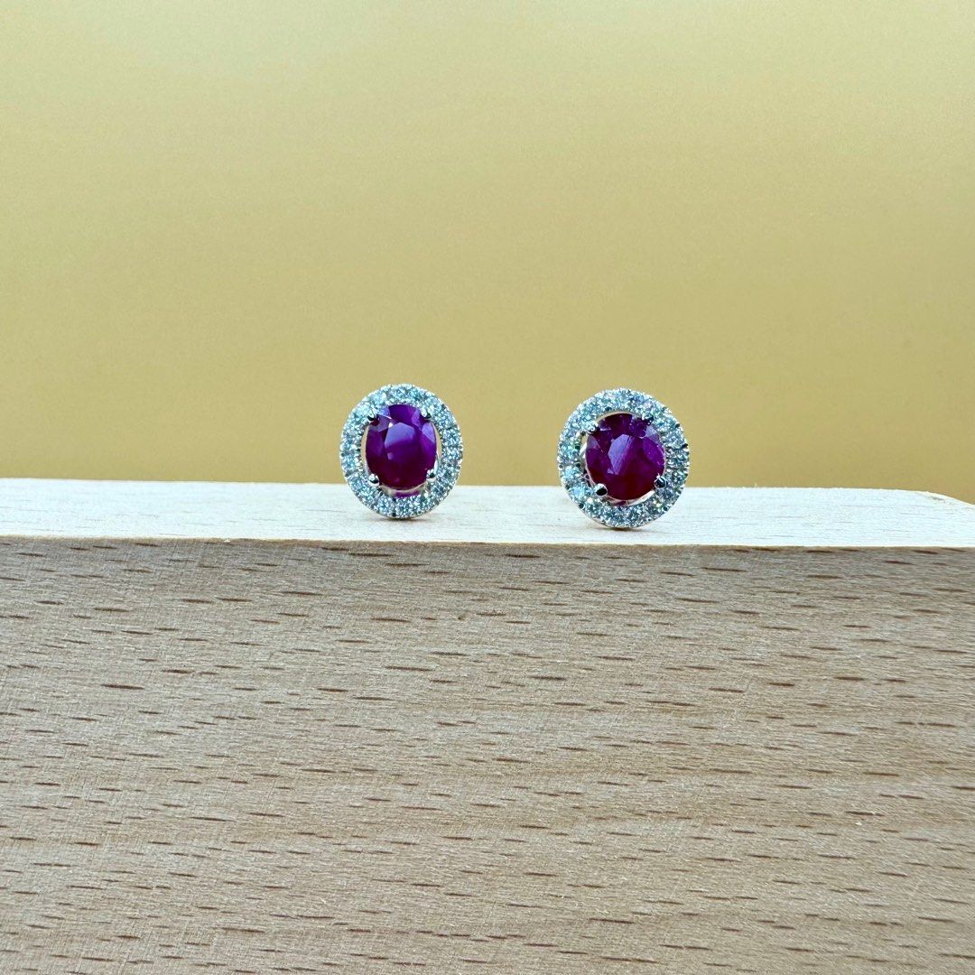 Certified ruby earrings outlet