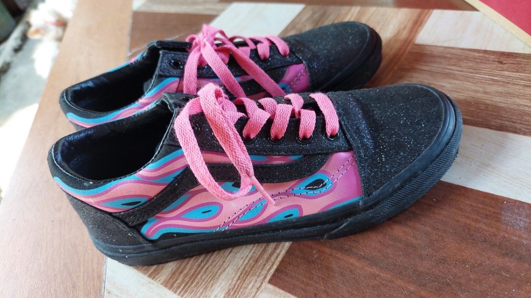 Sparkle flame cheap vans