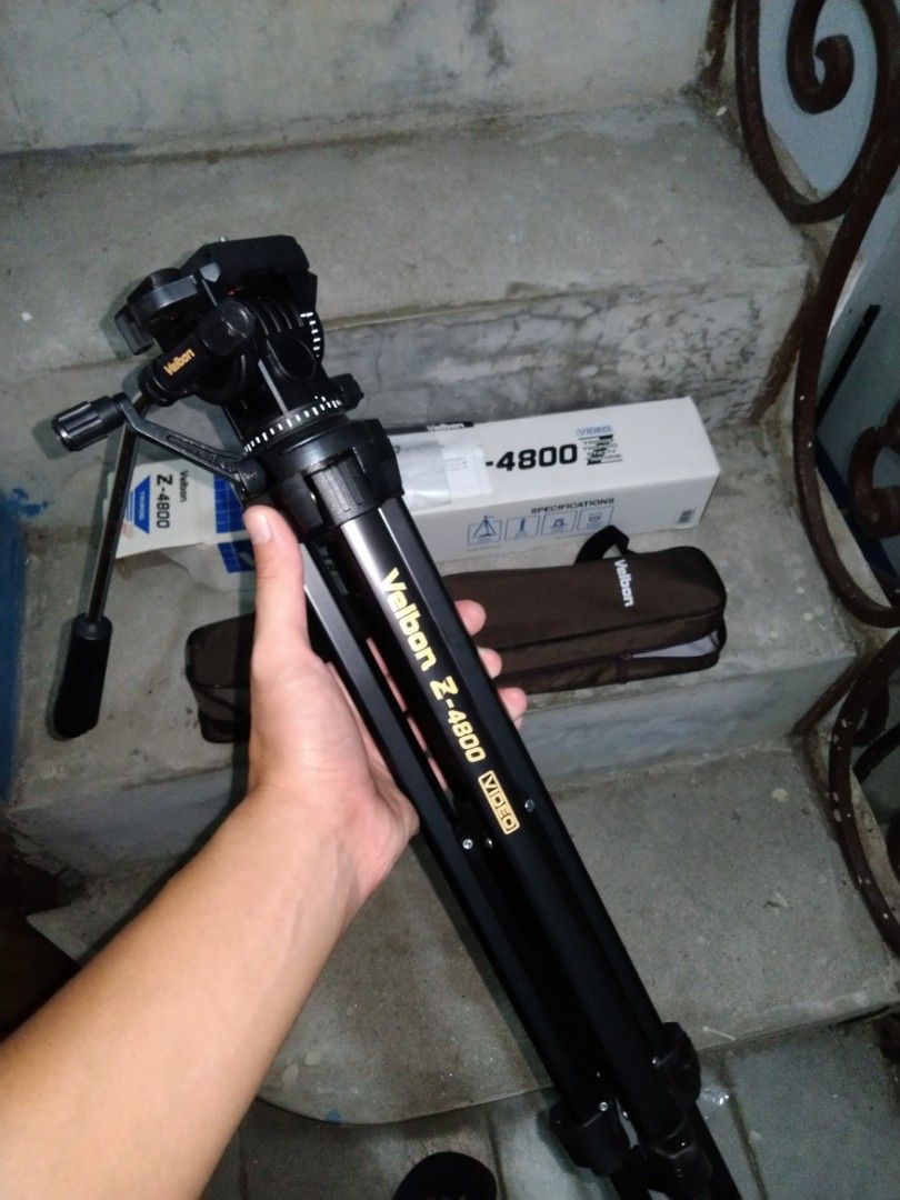 Velbon Z4800 Tall Tripod Metal Body Camera Recording Video Picture