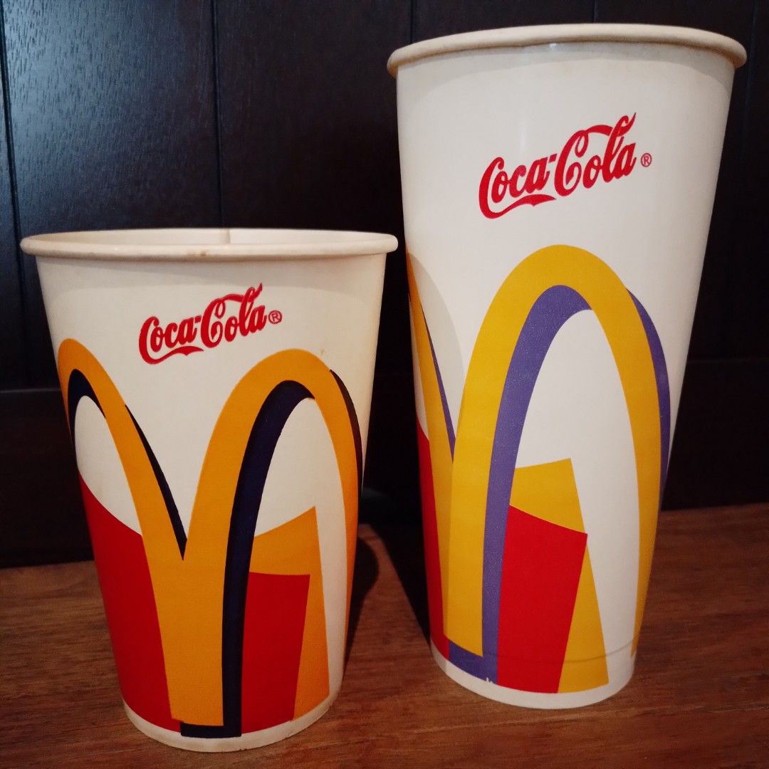 McDonald's Coca-Cola; Vintage (1996) Paper Cup Set (2 pieces) *Coke ...