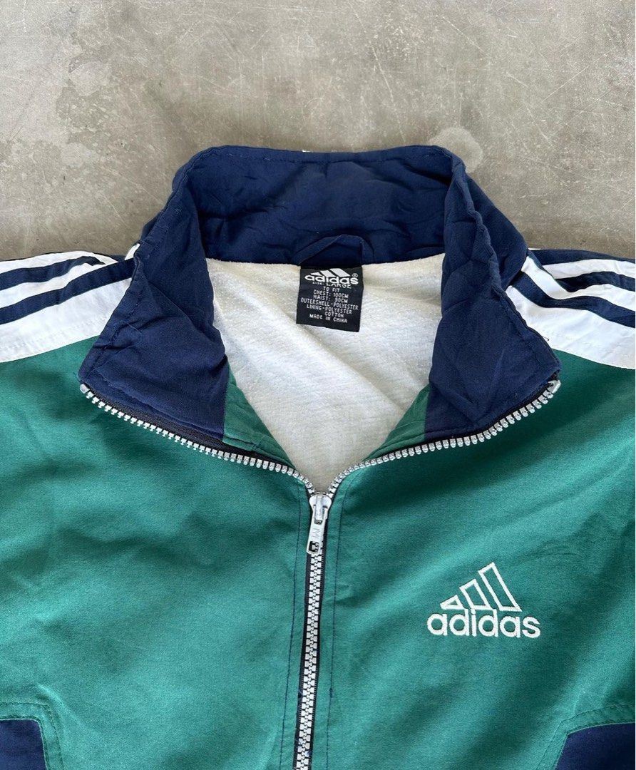 Adidas jacket store green and white