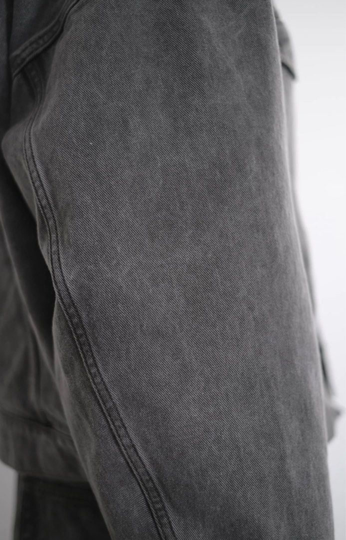 VujaDe Grey Uneven Dye Denim Pants-