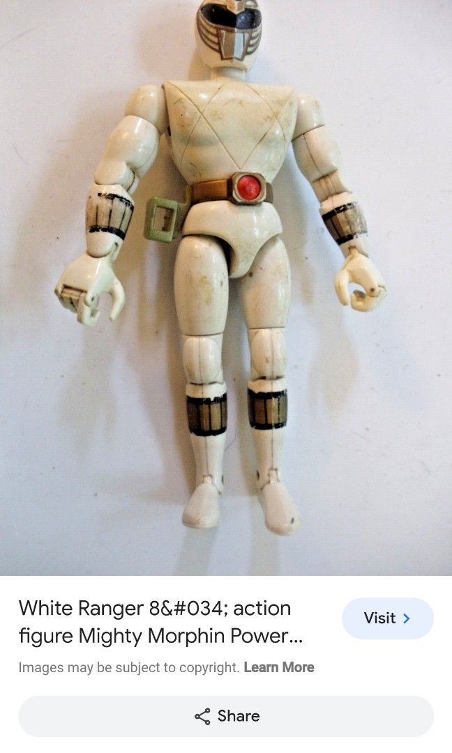 white power ranger 90' Bandai (Category: Action & Battle Toys) located in Mandaluyong City. Submitted by mark2pac (Listing ID 1265067996, Image 3). Description: .